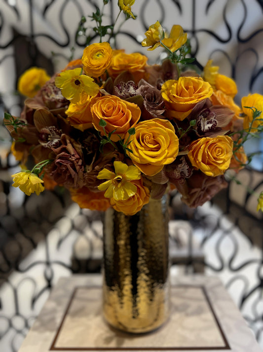 floral arrangement at Tiffany