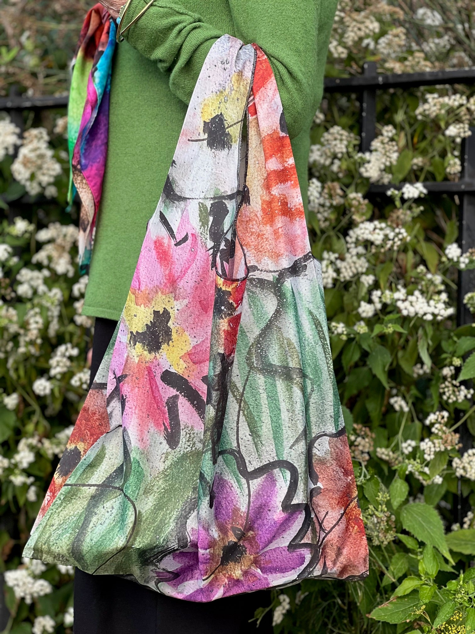 inspired floral designs nyc floral watercolor peace tote blossom