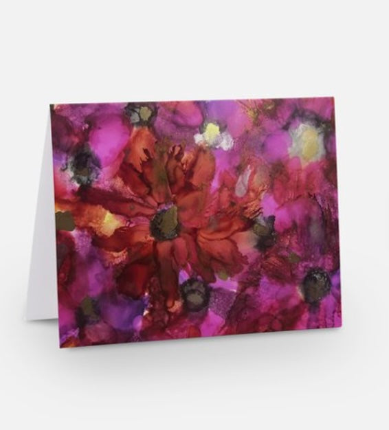 'Diva in Red' Floral Greeting Card
