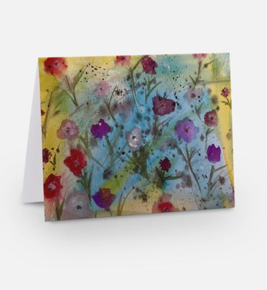 'Floral Symphony' Greeting Card - set of 5