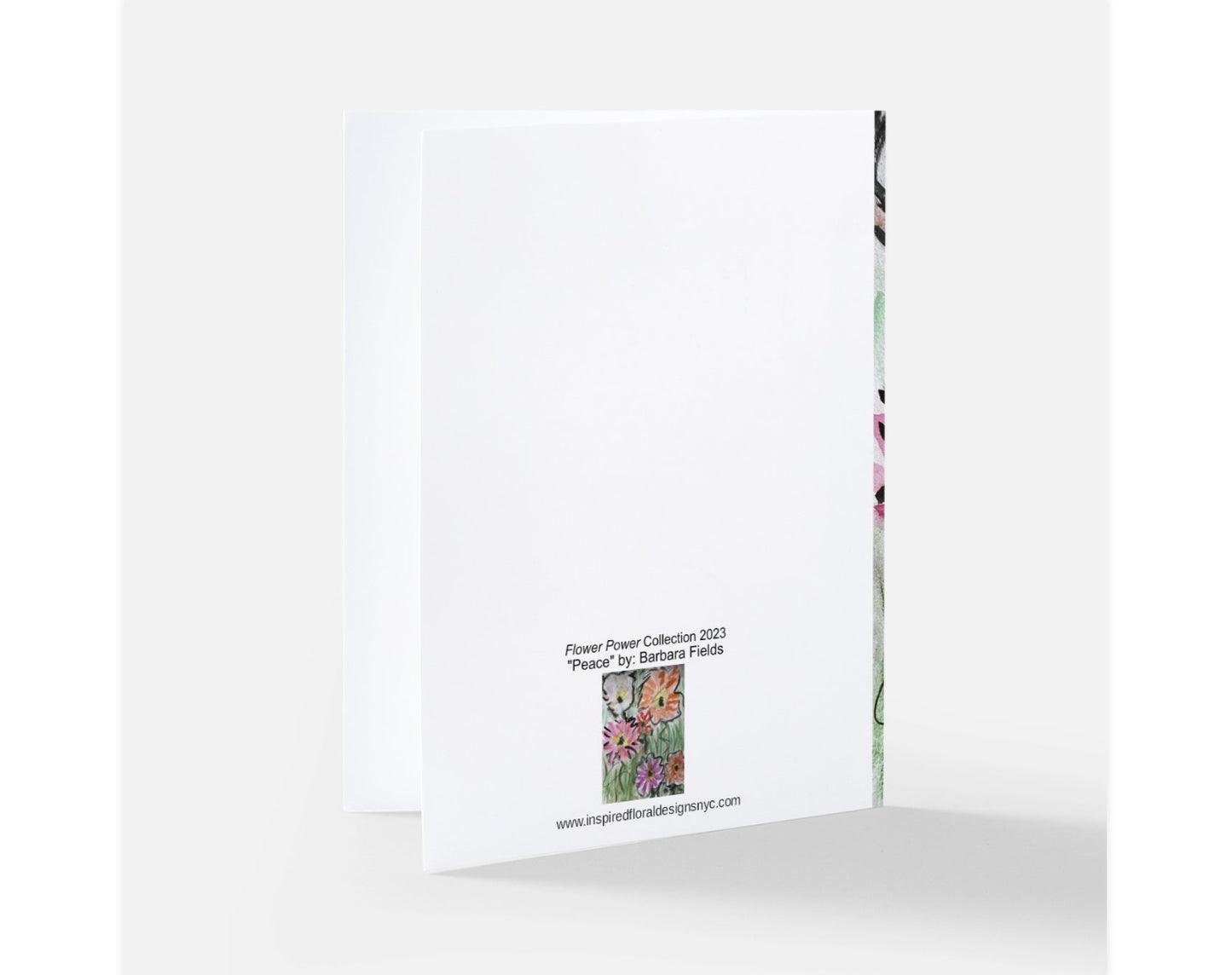 The 'Flower Power' Greeting Card "PEACE"