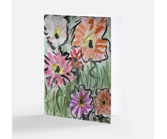 The 'Flower Power' Greeting Card  "PEACE"