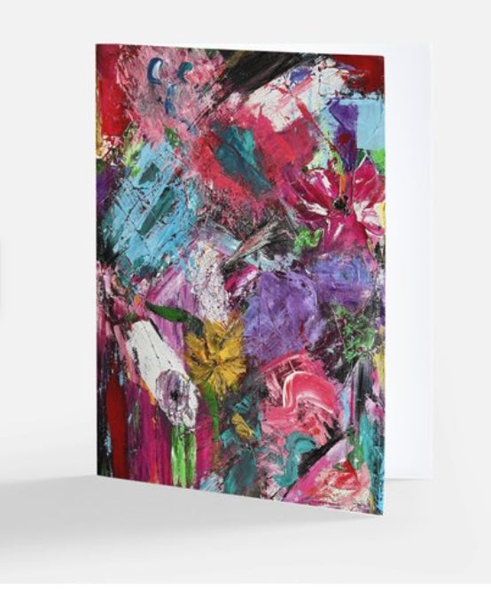 'Petals in the Wild' Floral Greeting Cards- Set of 5
