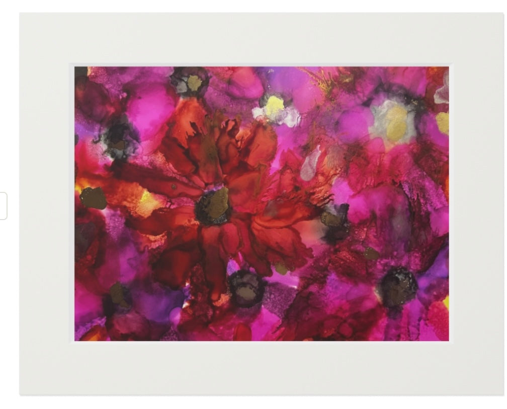 inspired floral designs nyc giclee art prints diva in red