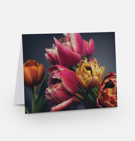 'Dark and Light' Floral Greeting Card "Ensemble"