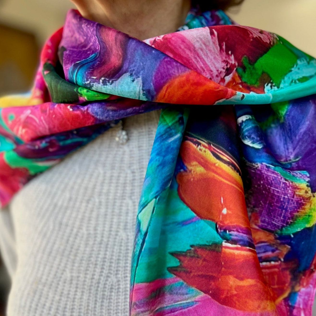 inspired floral designs nyc petals unleashed silk twill scarf
