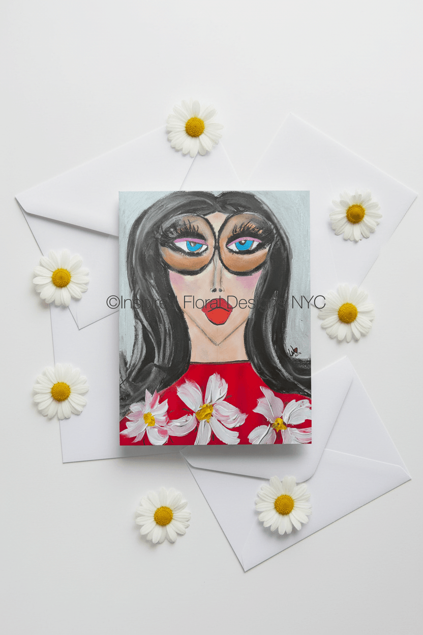 'Odette' Visages Greeting Card - set of 5