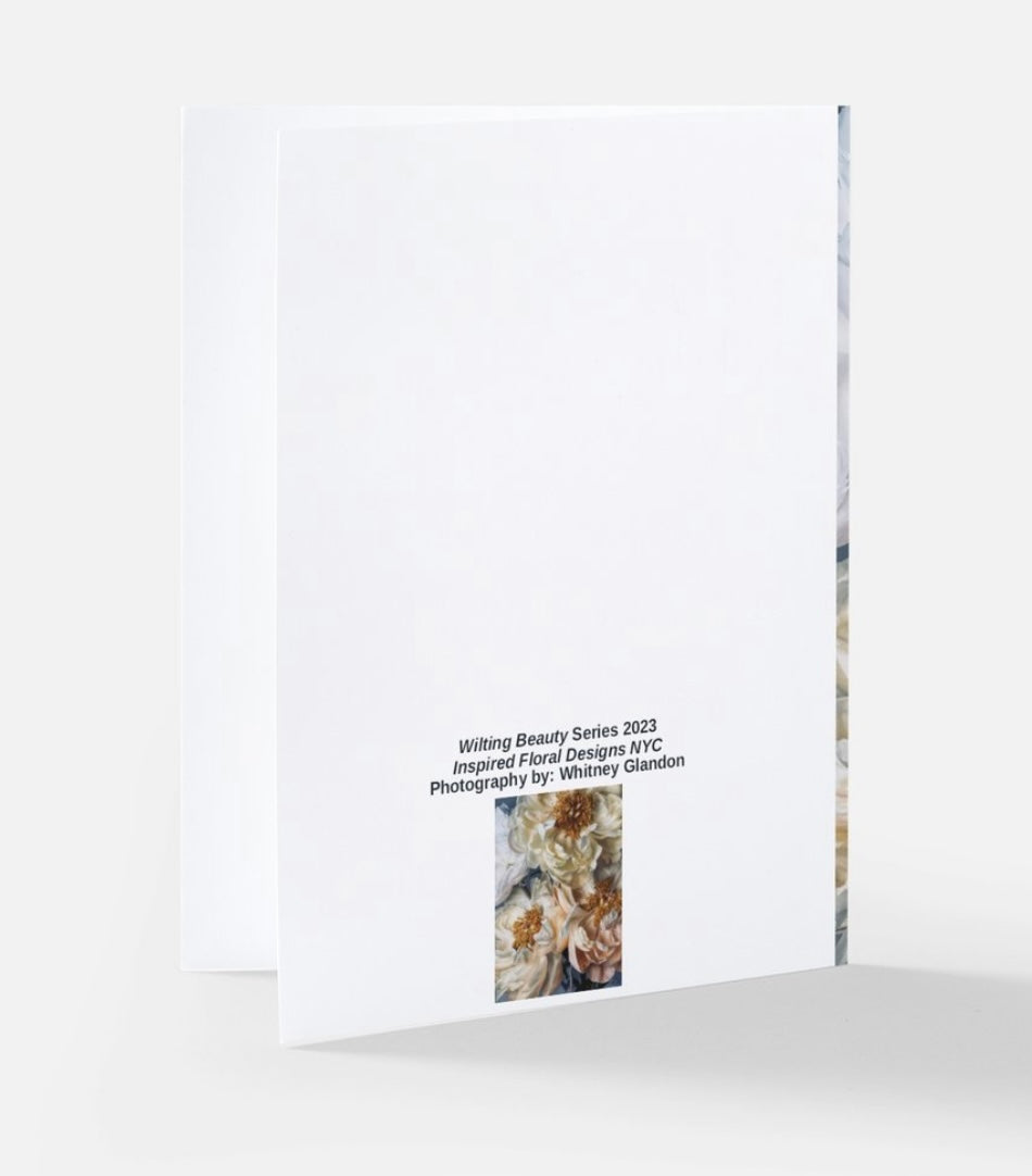 'The Wilting Beauty' Floral Greeting Card "Dancing Peonies"