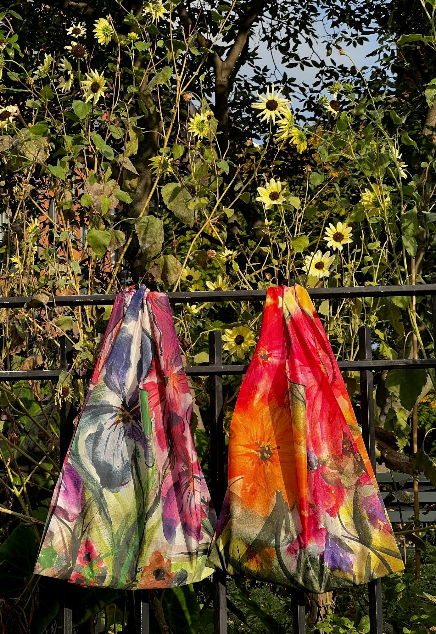 inspired floral designs nyc watercolor floral blossom parachute totes