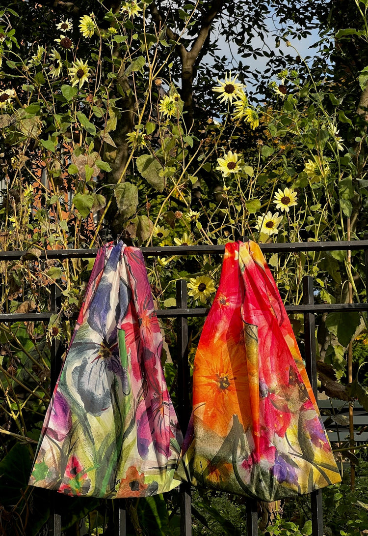 inspired floral designs nyc watercolor floral blossom parachute totes
