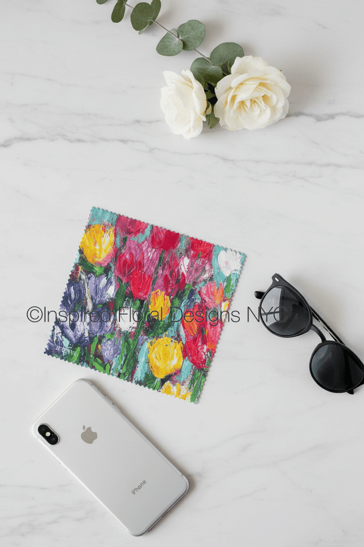 glass and phone lens cleaners by inspired floral designs nyc colorful flower designs by whitney and barbara
