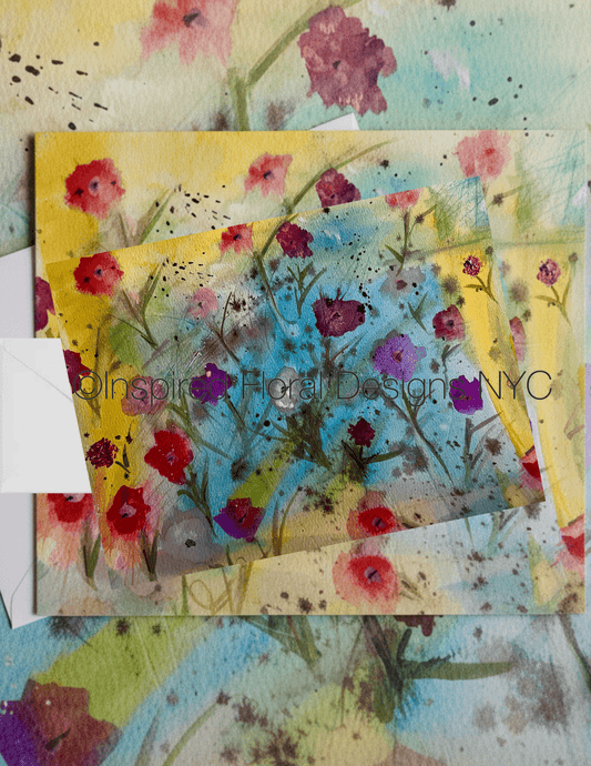 floral symphony abstract painting greeting card by whitney inspired floral designs nyc llc copyright