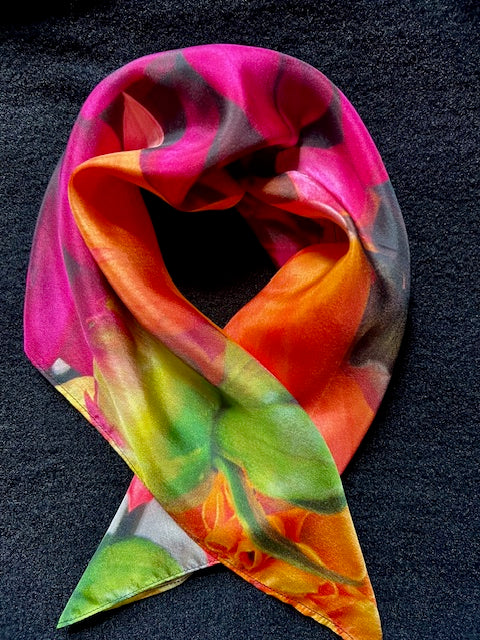 inspired floral designs nyc mini silk scarves