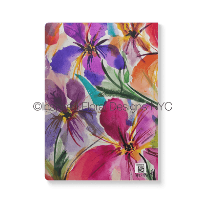 Floral design journal with colorful flowers on a black background by inspired floral designs nyc