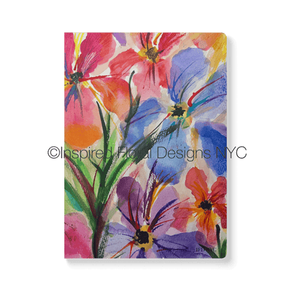 Colorful floral design on a black background with 'Inspired Floral Designs NYC' text.