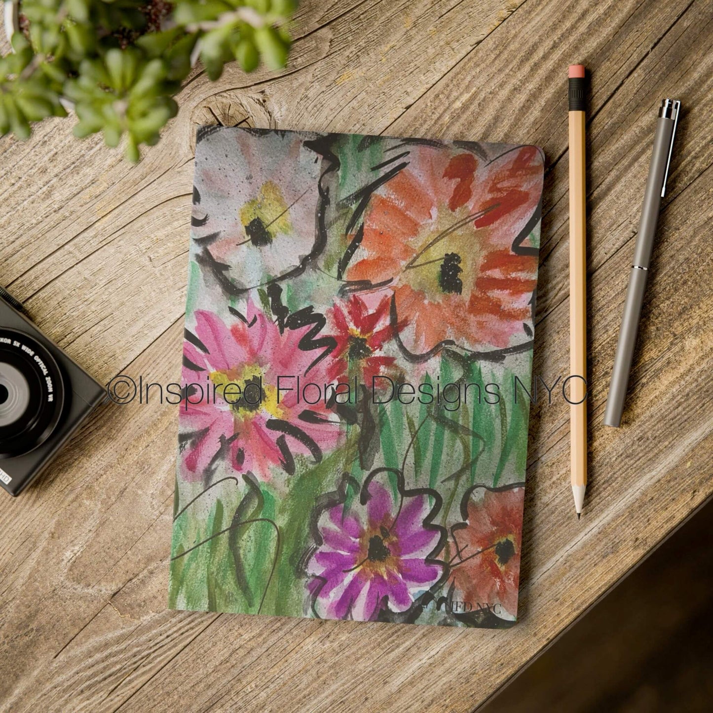 'Peace' Softcover Floral Journal