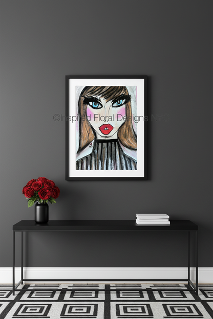 'Veronique' Visages Giclée Art Print