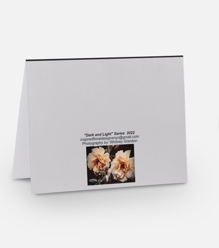 'Dark and Light' Floral Greeting Card "The Duet"
