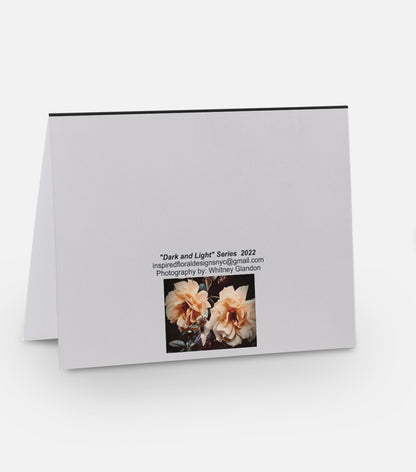 'Dark and Light' Floral Greeting Card "The Duet"