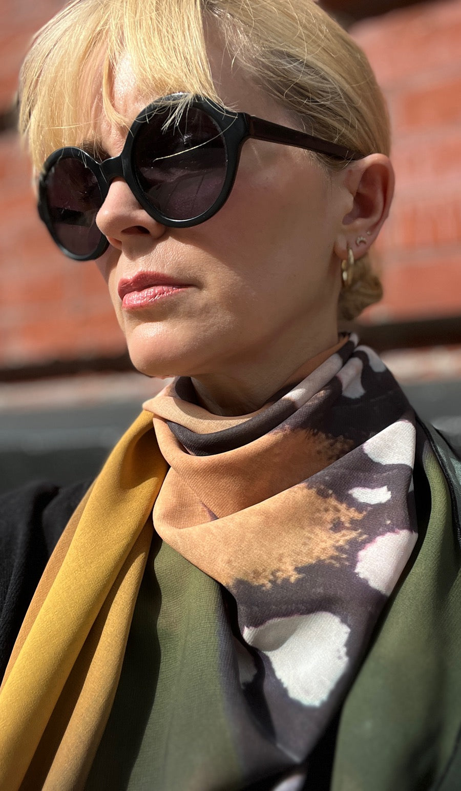 The colors are vibrant and perfect for a pop of color around the neck to add a little nature to your wardrobe. Sophisticated and elegant, these scarves are made from vegan georgette fabric that feels like silk, but with more durability