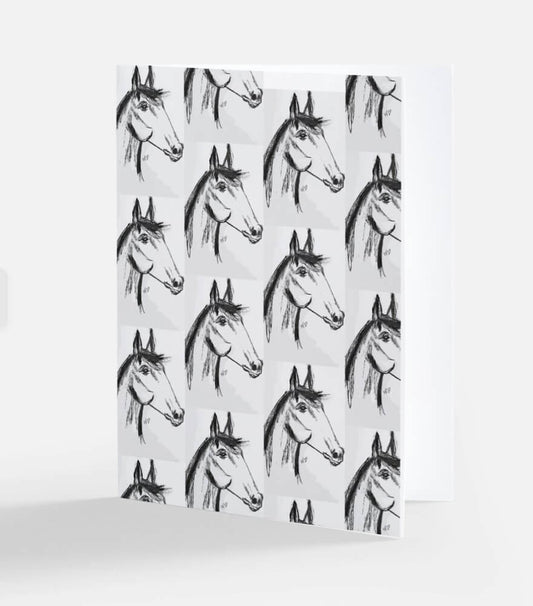 'Horse Spirit' Greeting Cards – Classic Block Design – Set of 5