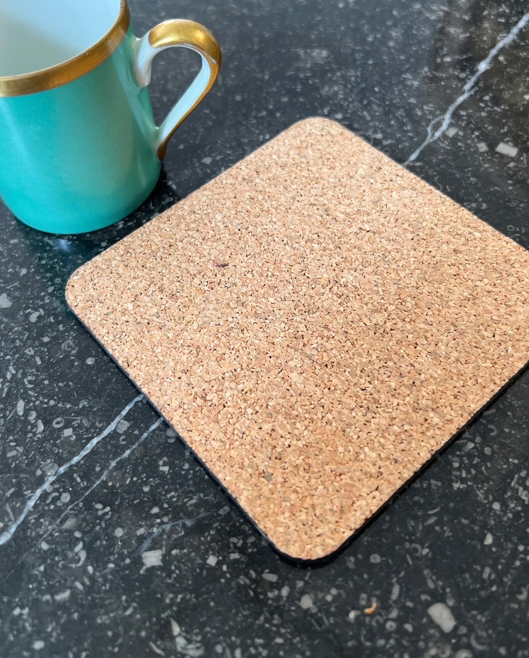 floral watercolor cork backing coasters