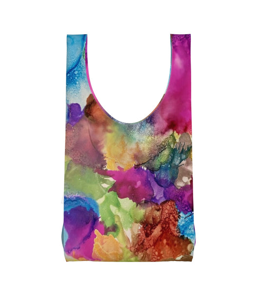 "Color Burst" Alcohol Ink Parachute Tote