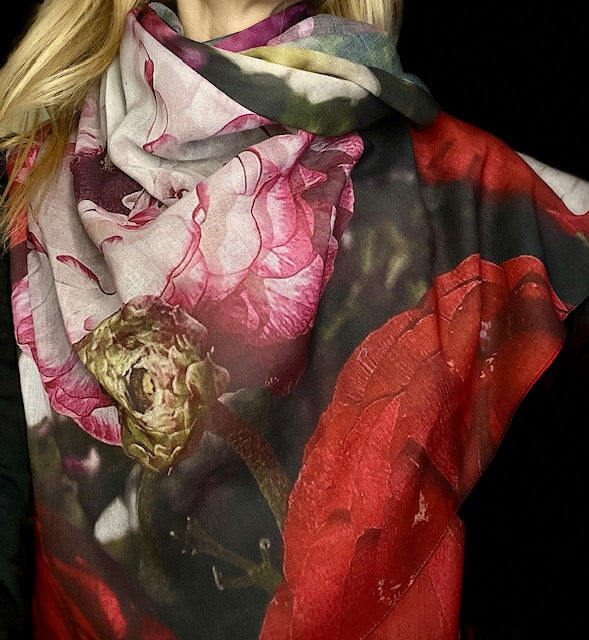 inspired floral designs nyc silk scarves