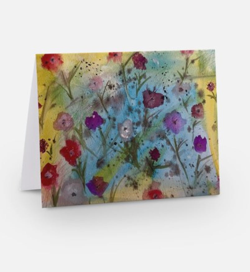 "Floral Symphony" Greeting Card