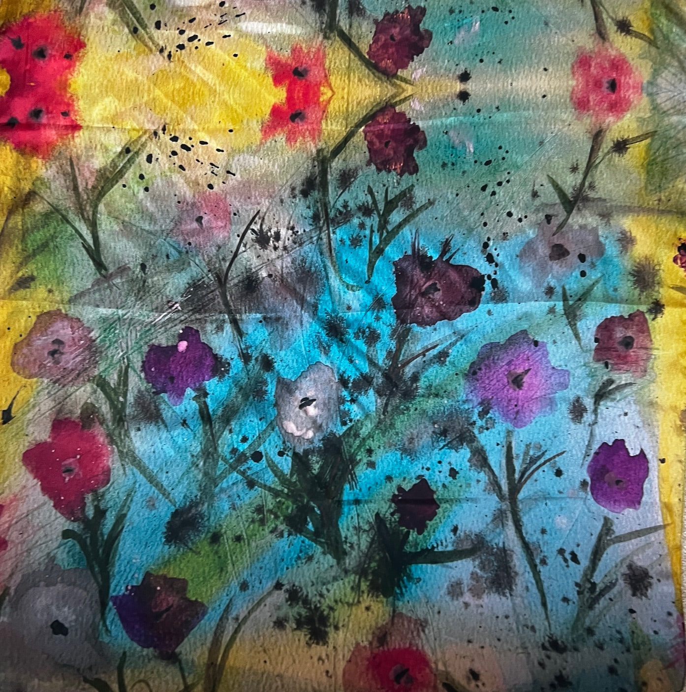 inspired floral designs floral silk scarf watercolor