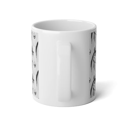 White ceramic mug on a white background