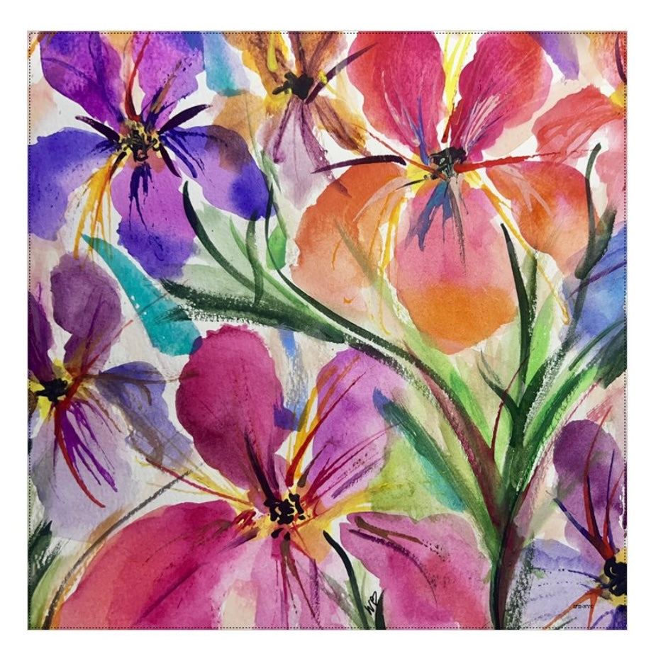 inspired floral designs nyc silk scarves