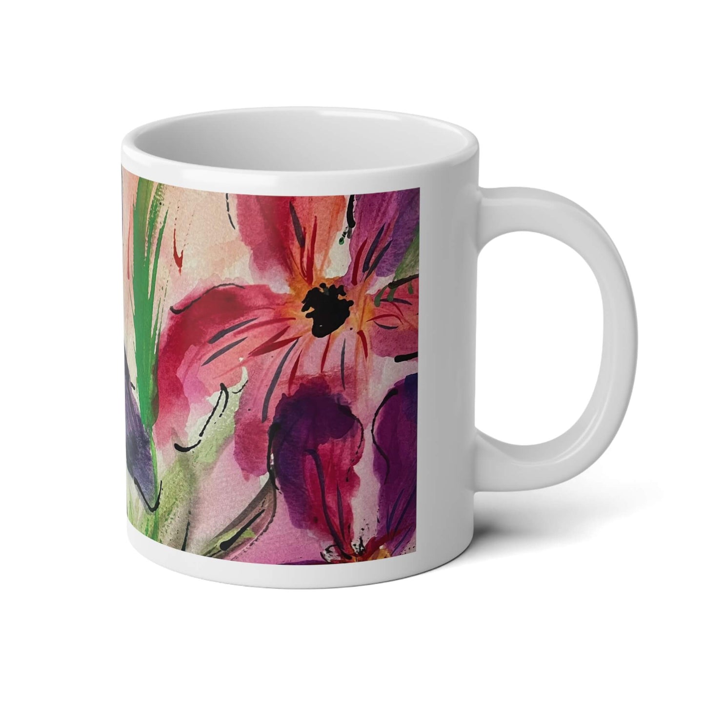 Jumbo Floral Coffee Mugs