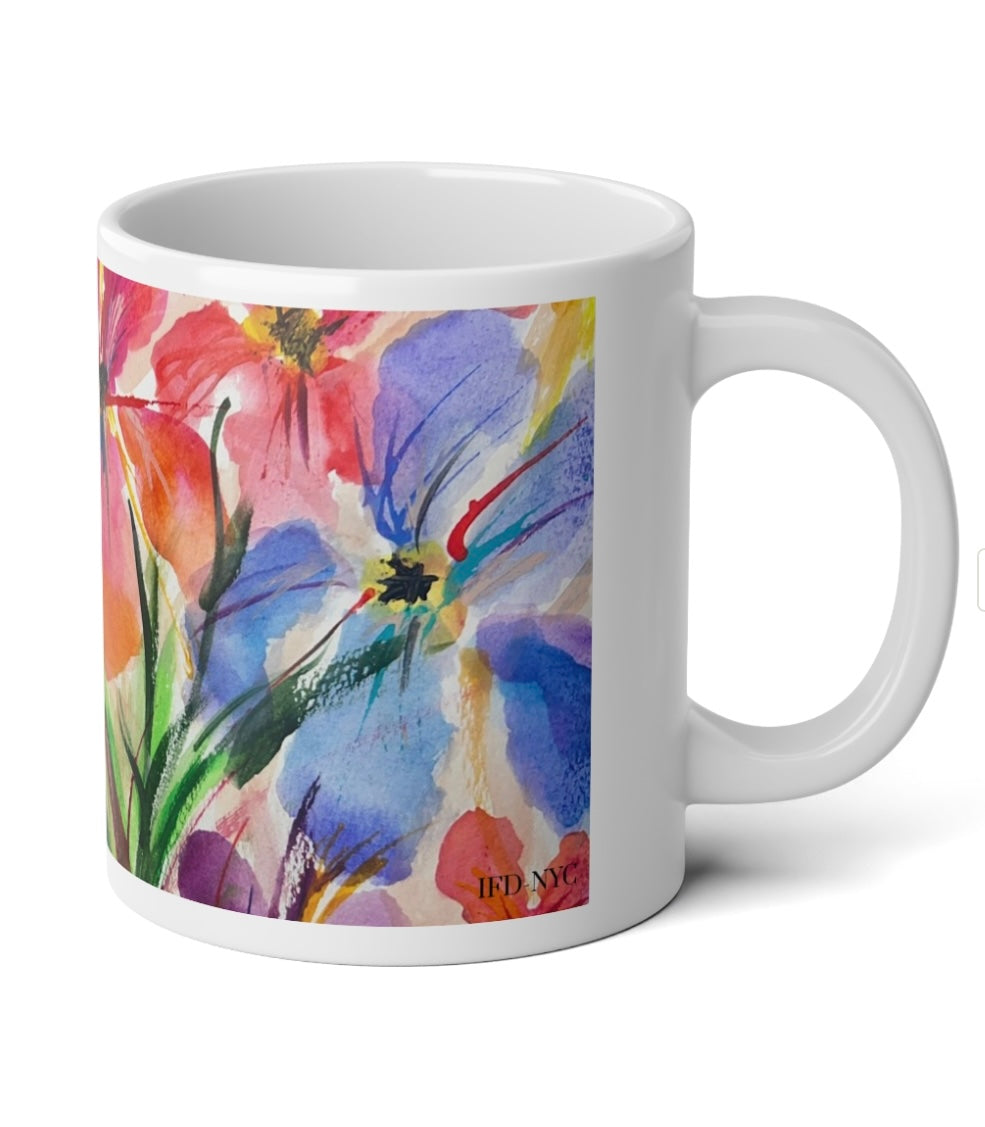Jumbo Floral Coffee Mugs