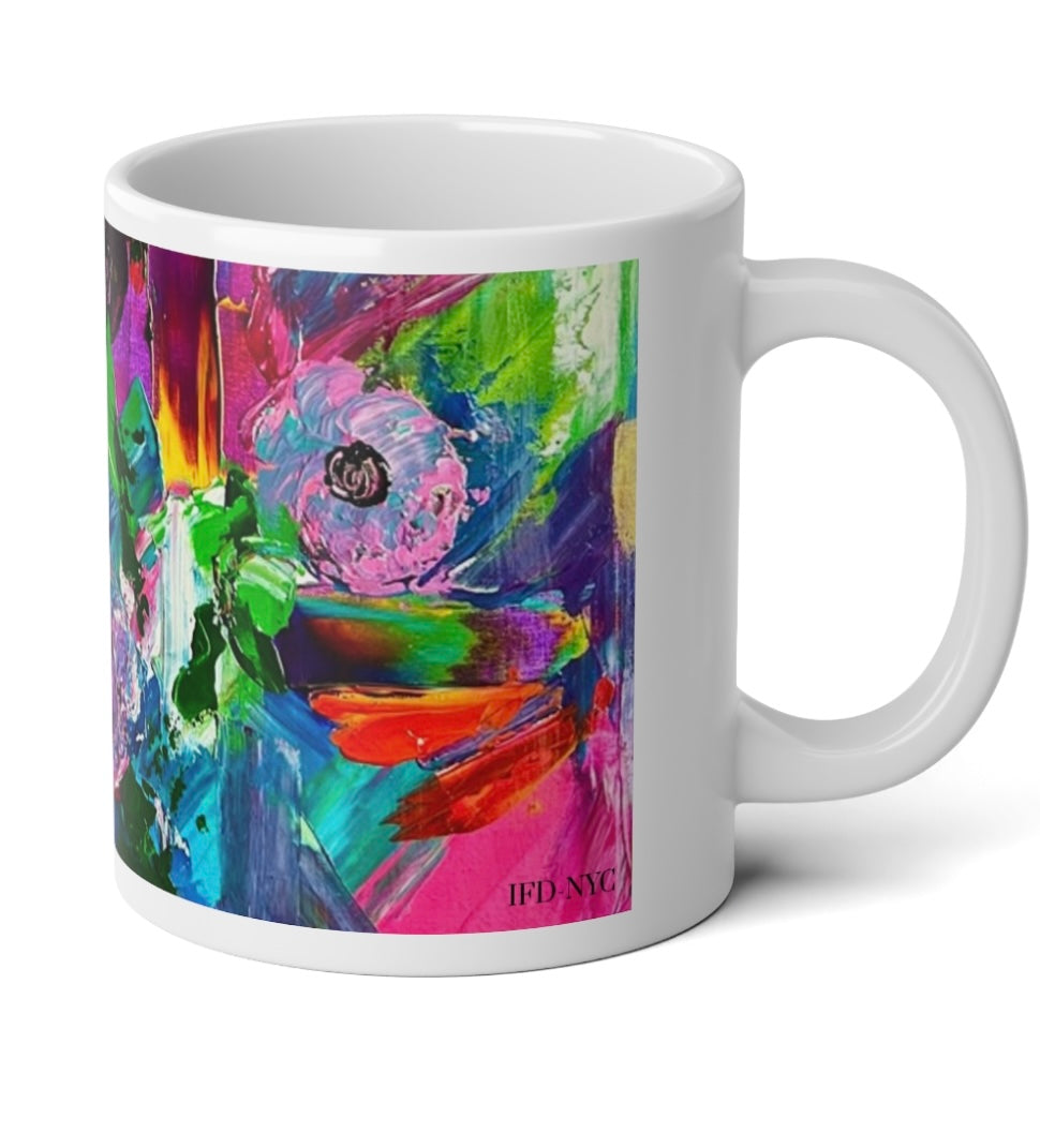 Jumbo Floral Coffee Mugs