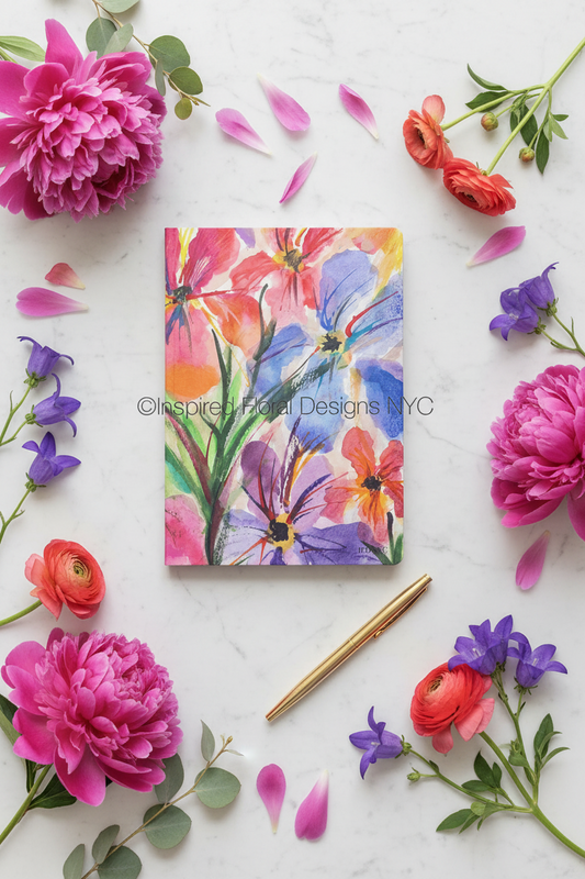 'Iris Social' Softcover Floral Journal