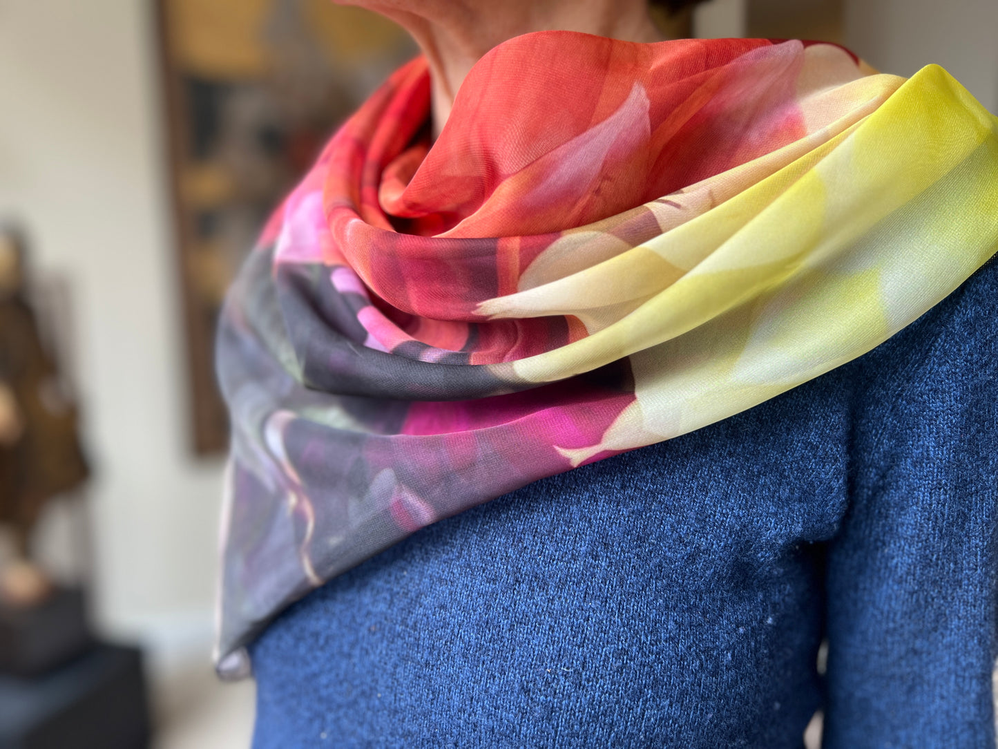 'Beauty in the Midst of Chaos' Floral Scarf Collection "The Bouquet"
