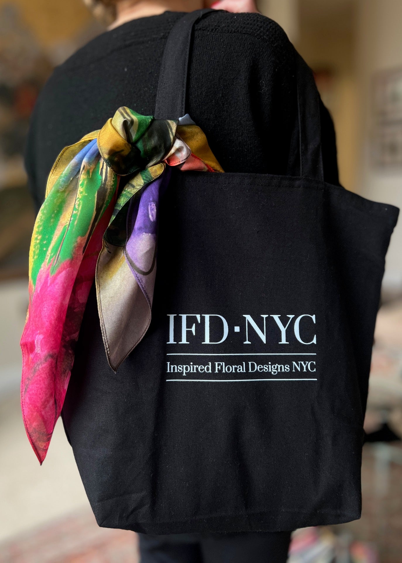 IFD-NYC Black Zippered Tote