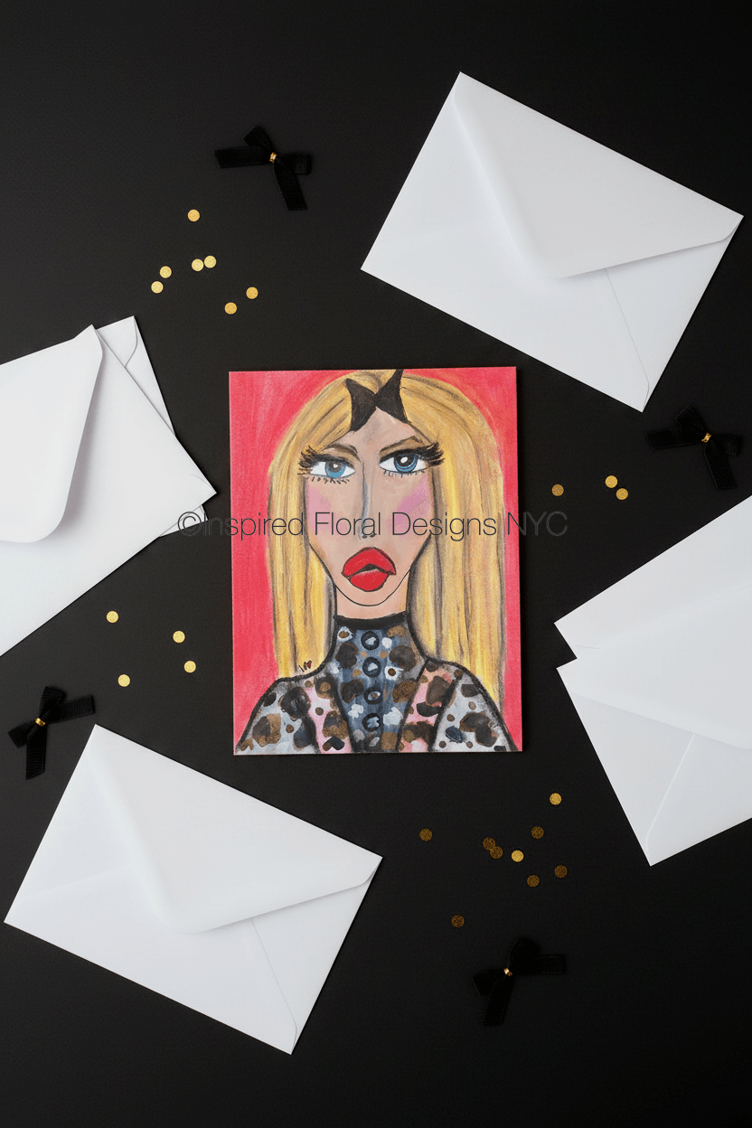 'Fifi' Visages Greeting Card - set of 5