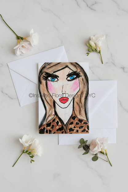 'Margeux' Visages Greeting Card - set of 5