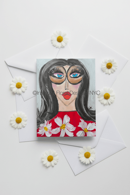 'Odette' Visages Greeting Card - set of 5