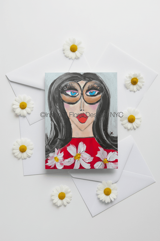 'Odette' Visages Greeting Card - set of 5